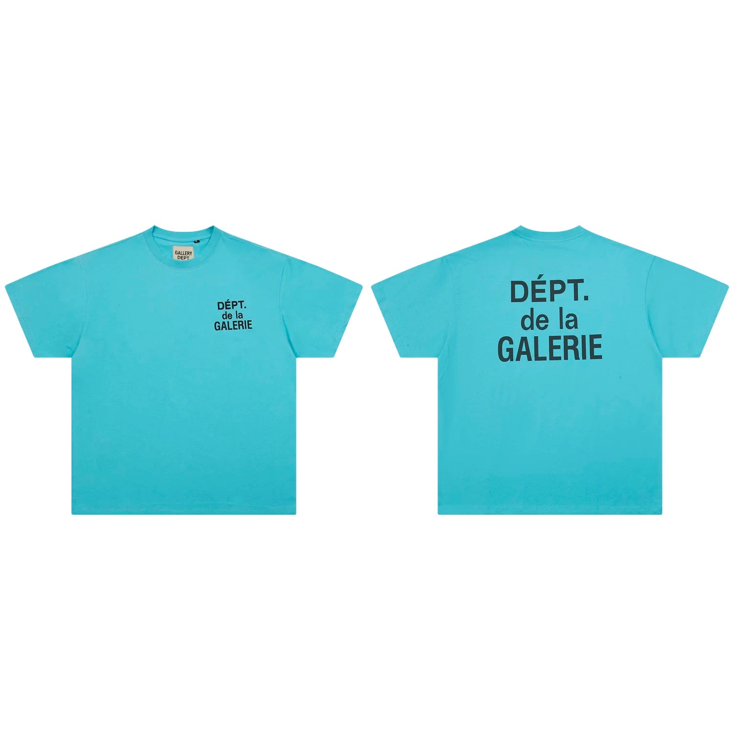 GALLERY DEPT Classic New Color Scheme French Letter LOGO Slogan Pure Cotton Round Neck Men's and Women's Short sleeved T-shirt
