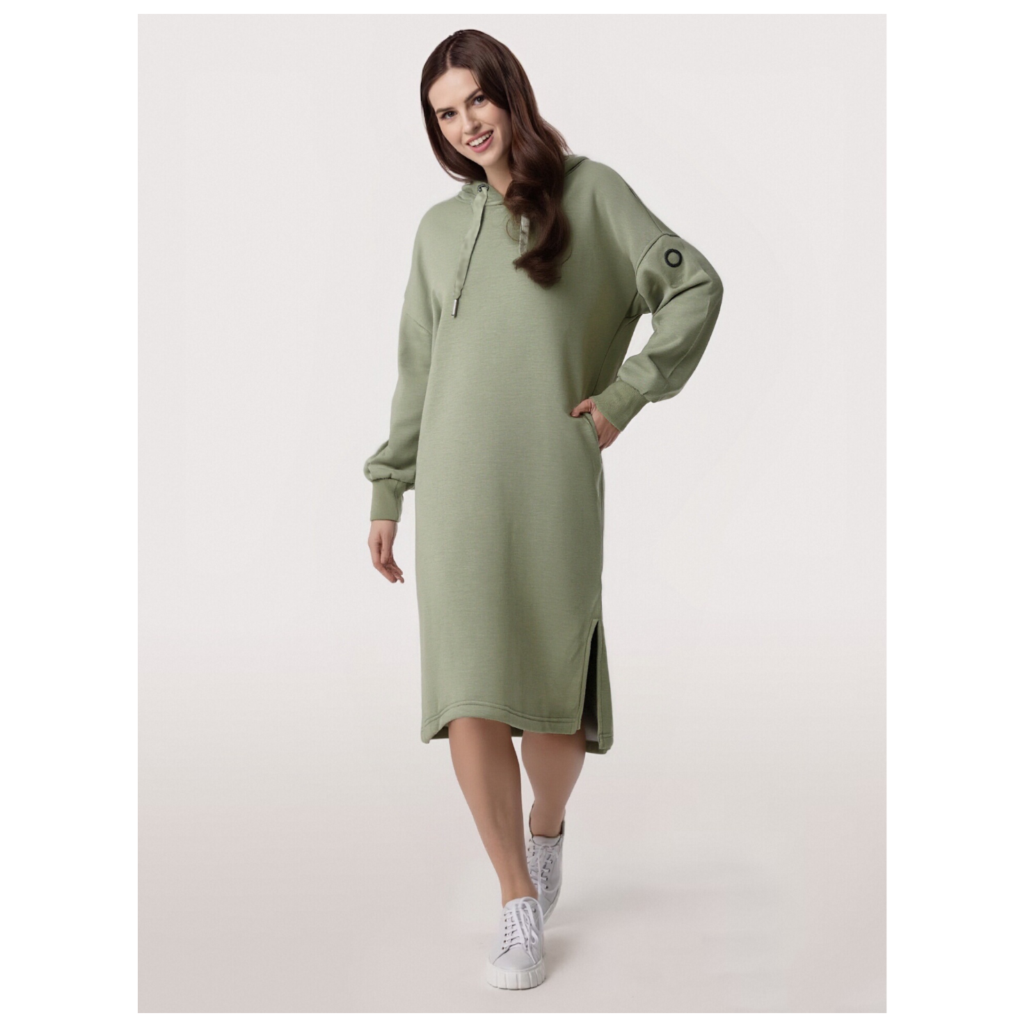 Alife\u0026Kikin/Alef\u0026Kiki Foreign Trade Medium and Long Hooded Hoodie Women's Casual Loose Thin Velvet Hoodie