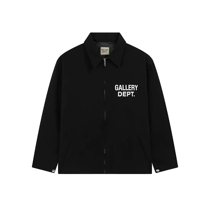 GALLERY DEPT Basic Edition Letter LOGO Printed Coach Jacket Spring and Autumn Thin Edition Men's and Women's Zipper Jacket Trendy