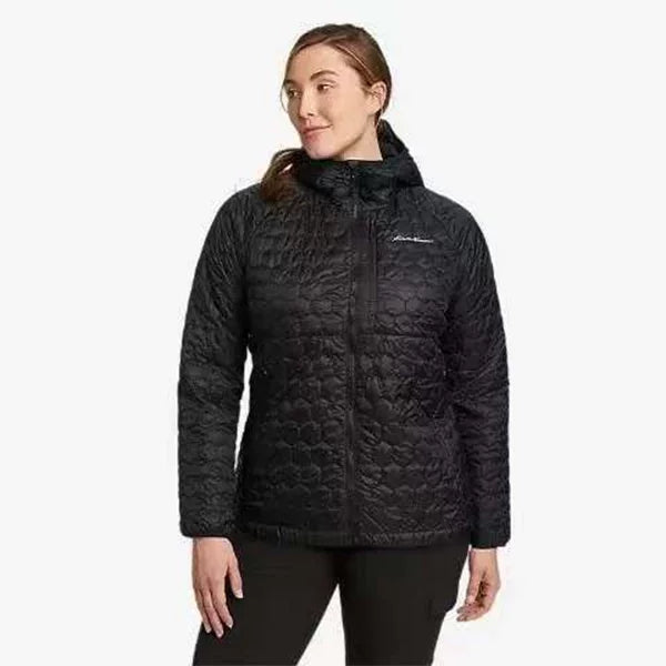 Eddie Bauer Women's P Cotton Jacket Waterproof Lightweight Hooded Sports Outdoor Mountaineering Jacket
