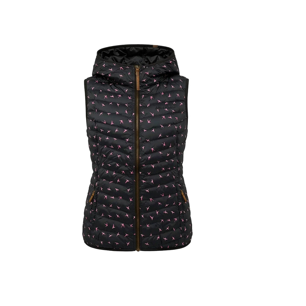 ALIFE\u0026KICKIN Outdoor Warm Hooded Vest Women's Polka Dot Printed Down Cotton Warm Casual Tank Jacket