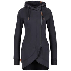 Alife\u0026Kikin/Alif\u0026Kiki Foreign Trade Stand up Collar Zipper Hoodie with Velvet Warm Coat Spring and Autumn Winter Women