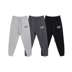GALLERY DEPT basic letter print logo drawstring trousers pure cotton cuff casual trousers unisex sweatpants
