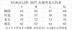 Gallery Depot Autumn Letter Logo Slogan Printed Zipper Jacket Cotton Casual Loose Hoodie