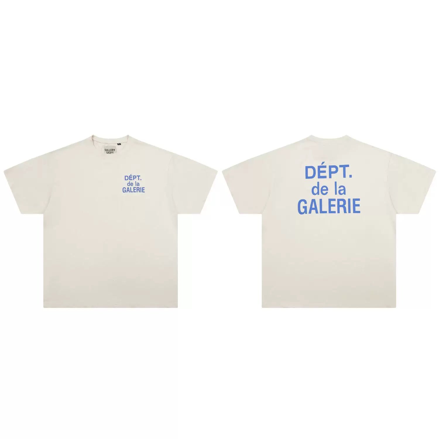 GALLERY DEPT Classic New Color Scheme French Letter LOGO Slogan Pure Cotton Round Neck Men's and Women's Short sleeved T-shirt