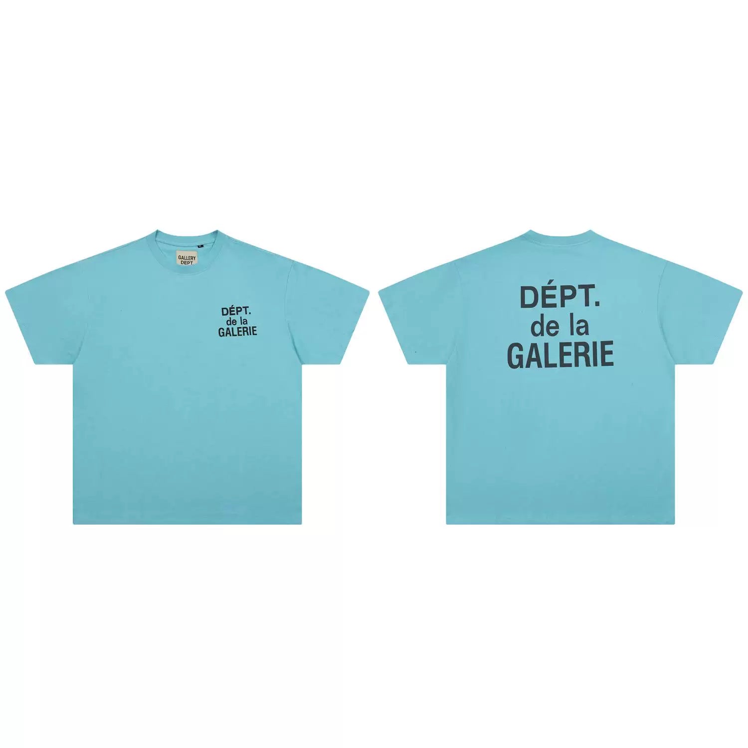 GALLERY DEPT Classic New Color Scheme French Letter LOGO Slogan Pure Cotton Round Neck Men's and Women's Short sleeved T-shirt