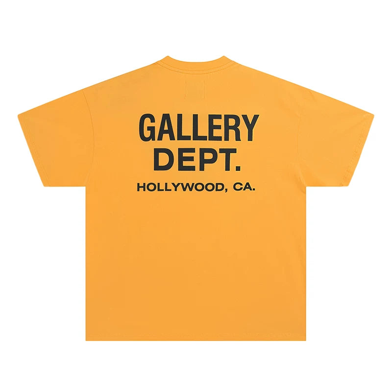GALLERY DEPT trendy short sleeved T-shirt with letter printing, pure cotton couple style, 2023 spring new product