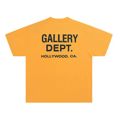 GALLERY DEPT trendy short sleeved T-shirt with letter printing, pure cotton couple style, 2023 spring new product