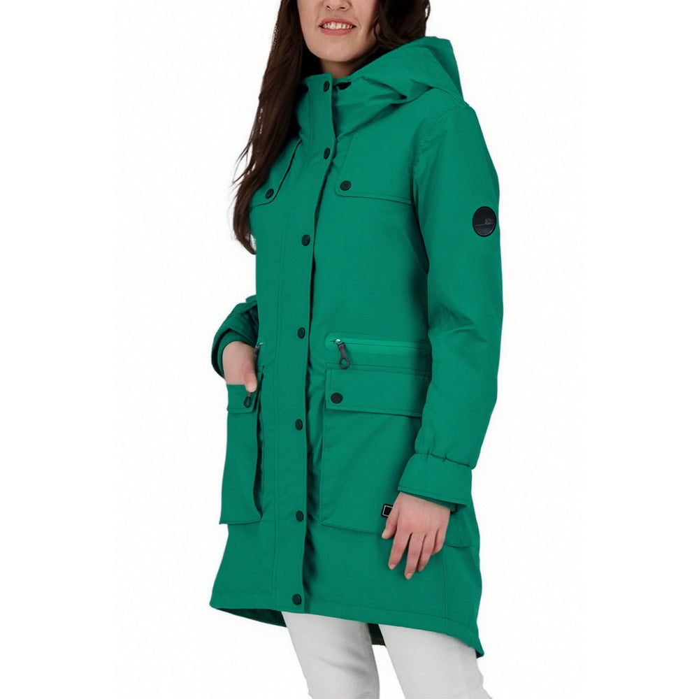 Alife\u0026Kickin Hooded Pike Jacket Women's Spring and Autumn Outdoor Windproof Waist Mid length Casual Jacket