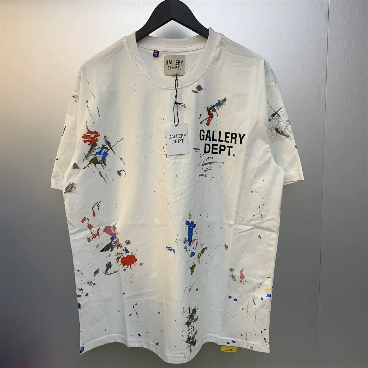Gallery Depot PAINT SHOP SOUVENIR TEE New Ink Splash Printed Cotton Short sleeved T-shirt