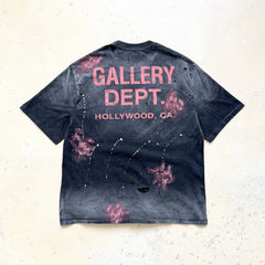 GALLERY DEPT California limited edition street splatter graffiti T-shirt loose distressed short sleeved trend