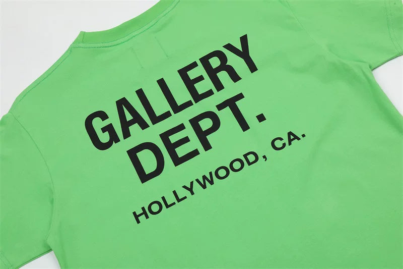 GALLERY DEPT Classic Basic Edition Letter Printed LOGO Loose Casual Men and Women Couple Short Sleeve T-shirt Summer