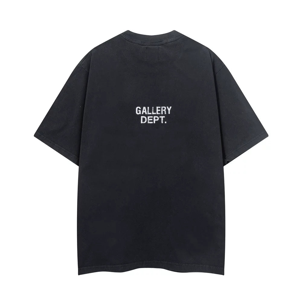 Gallery Depot American High Street Letter Printed Loose Hip Hop Men's and Women's Loose Vintage Short sleeved T-shirt Trendy