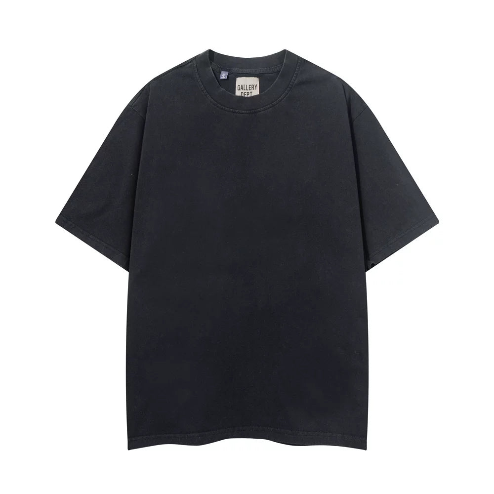 Gallery Depot American High Street Letter Printed Loose Hip Hop Men's and Women's Loose Vintage Short sleeved T-shirt Trendy