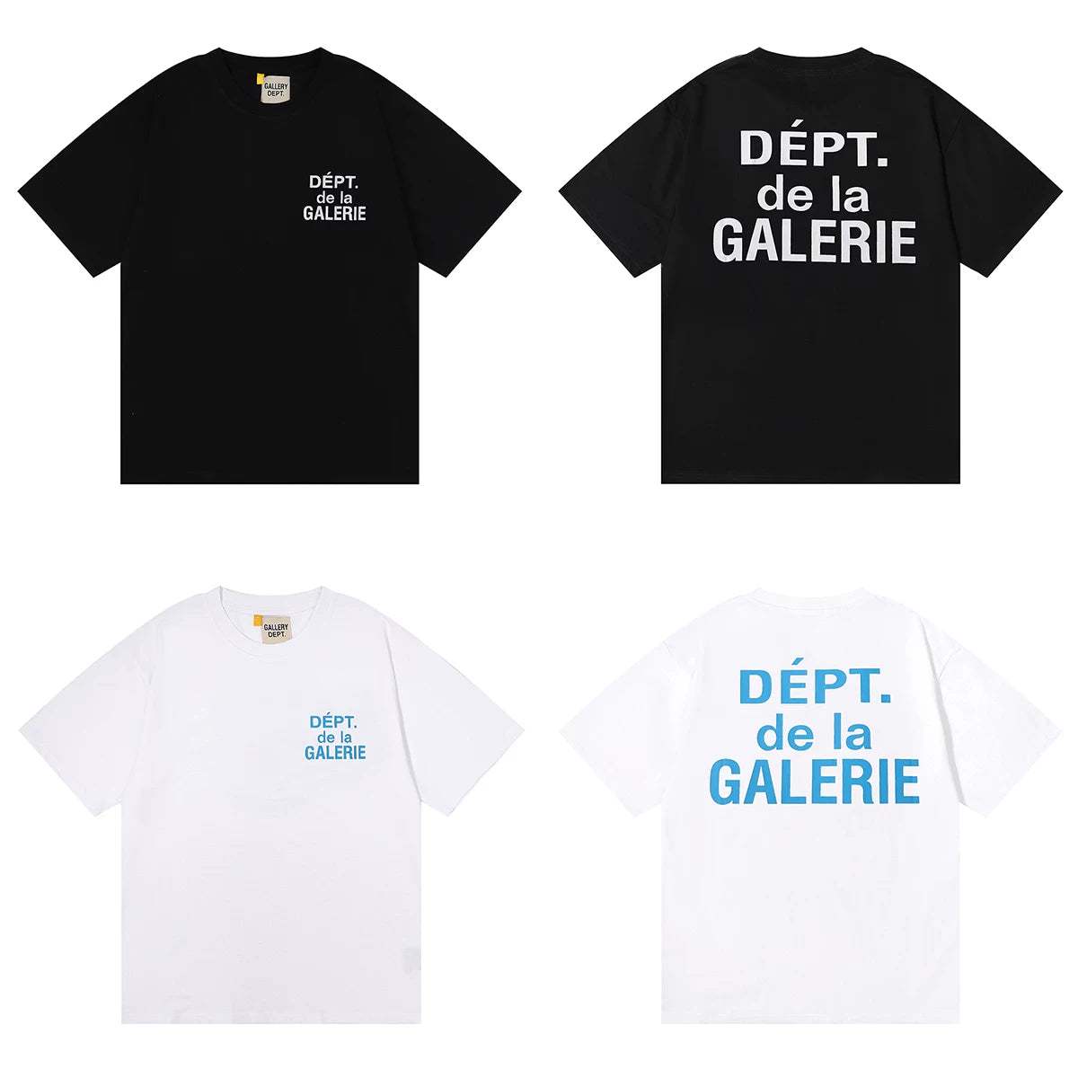 GALLERY DEPT Letter Printed T-shirt 2023 Summer Trendy Brand Short Sleeve Youth Cotton Loose Top