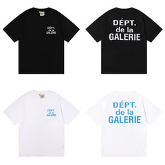 GALLERY DEPT Letter Printed T-shirt 2023 Summer Trendy Brand Short Sleeve Youth Cotton Loose Top