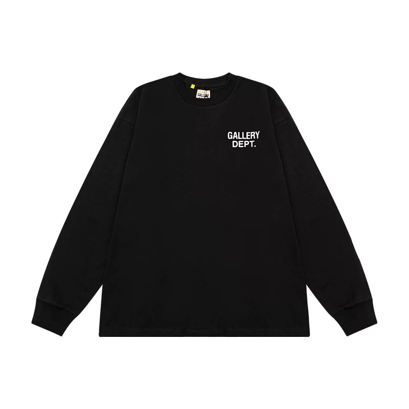 GALLERY DEPT High Street Trendy Brand Pure Cotton Loose Long Sleeve T-shirt with Letter Printing Spring and Autumn Bottom Shirt Top