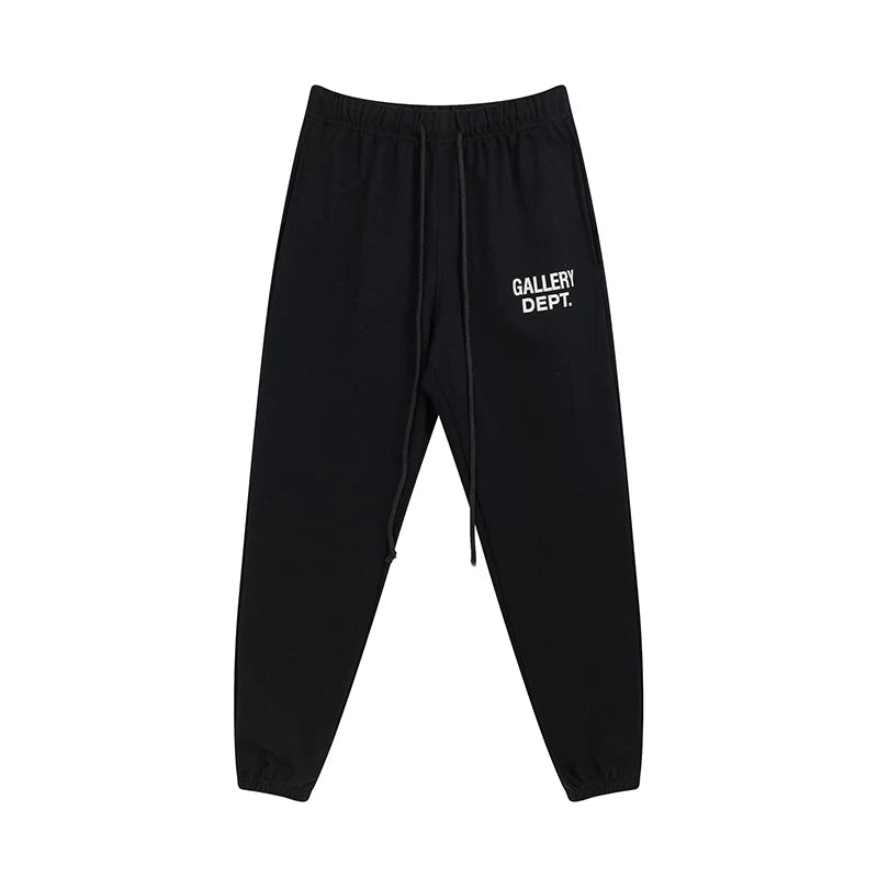 GALLERY DEPT basic letter print logo drawstring trousers pure cotton cuff casual trousers unisex sweatpants