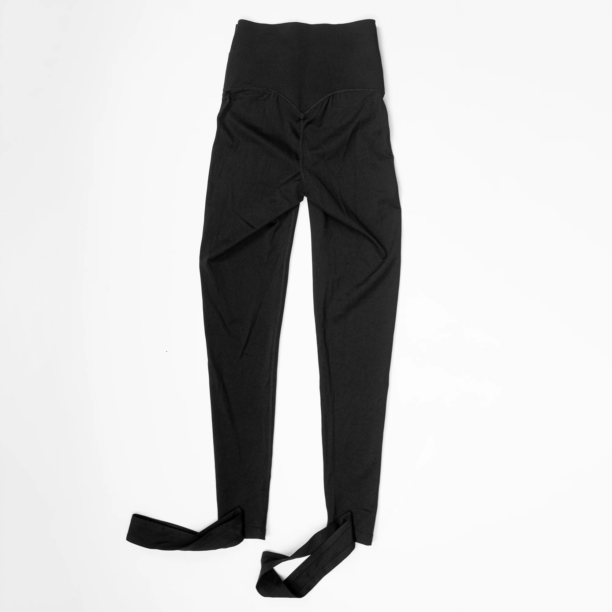 Sweden AIMN! High waisted compression and hip lifting slimming shapewear pants with drawstring at the hem for women's sports yoga pants