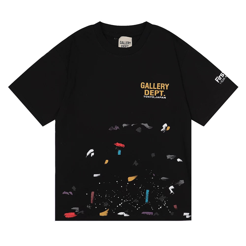 GALLERY DEPT TOKYO JAPAN Inkjet Printed T-shirt Summer Loose Casual Men and Women Couple Short Sleeves