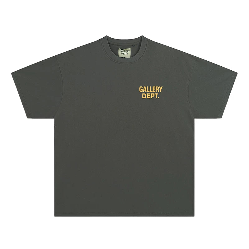 GALLERY DEPT trendy short sleeved T-shirt with letter printing, pure cotton couple style, 2023 spring new product