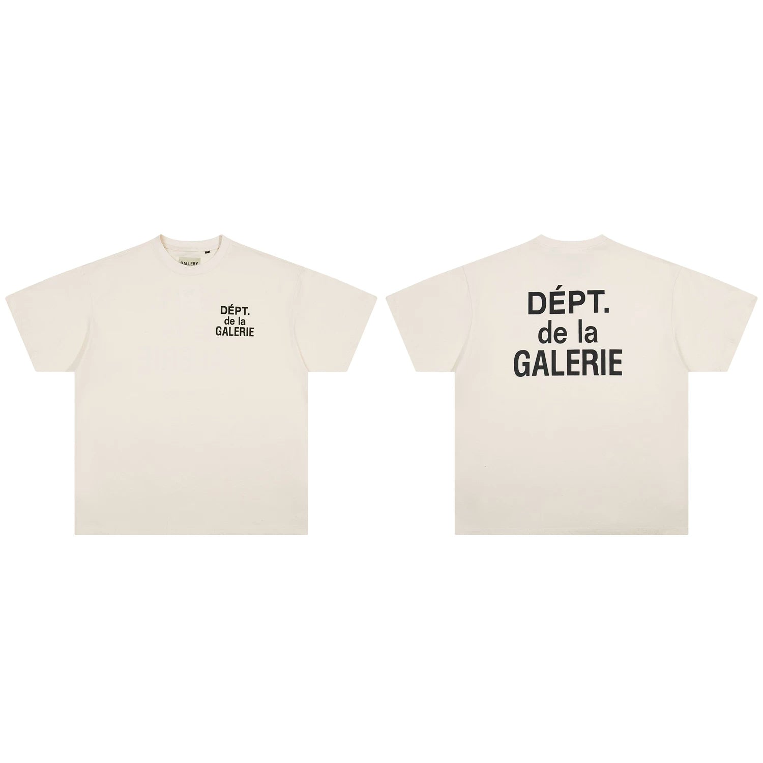 GALLERY DEPT Classic New Color Scheme French Letter LOGO Slogan Pure Cotton Round Neck Men's and Women's Short sleeved T-shirt