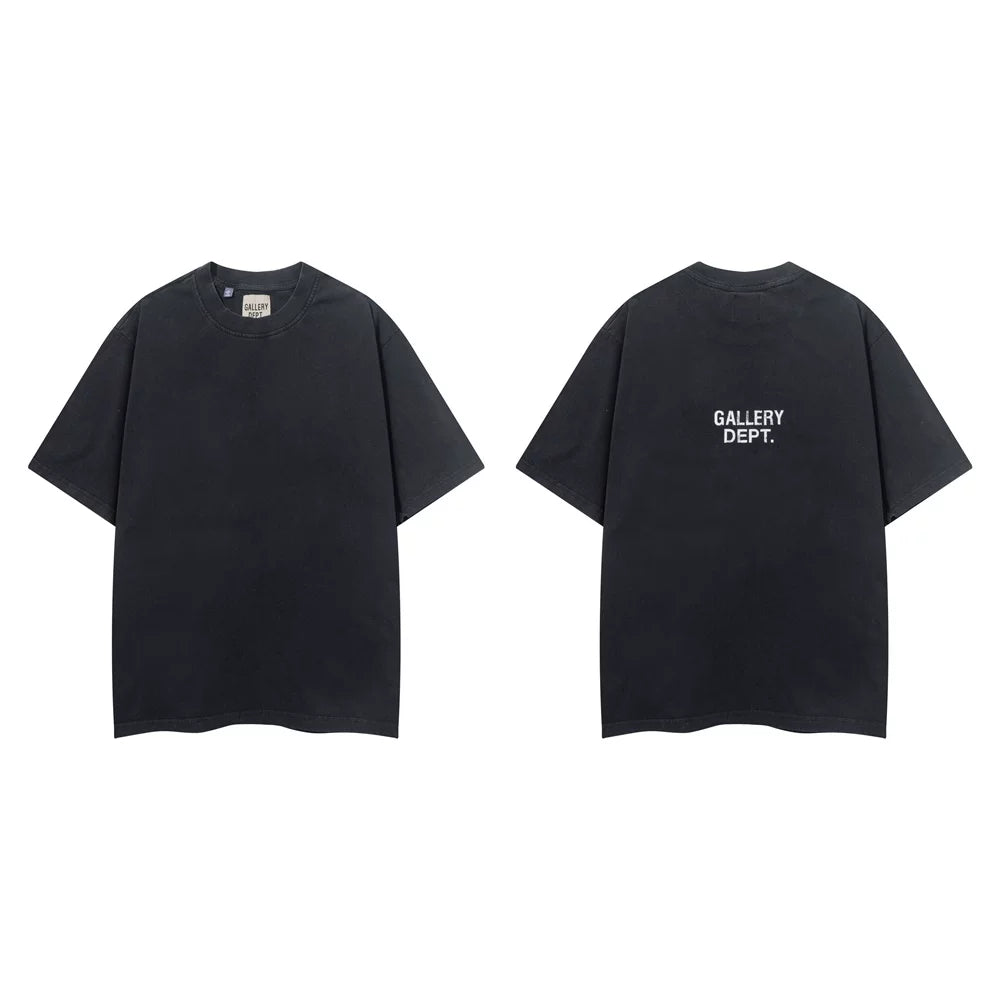 Gallery Depot American High Street Letter Printed Loose Hip Hop Men's and Women's Loose Vintage Short sleeved T-shirt Trendy