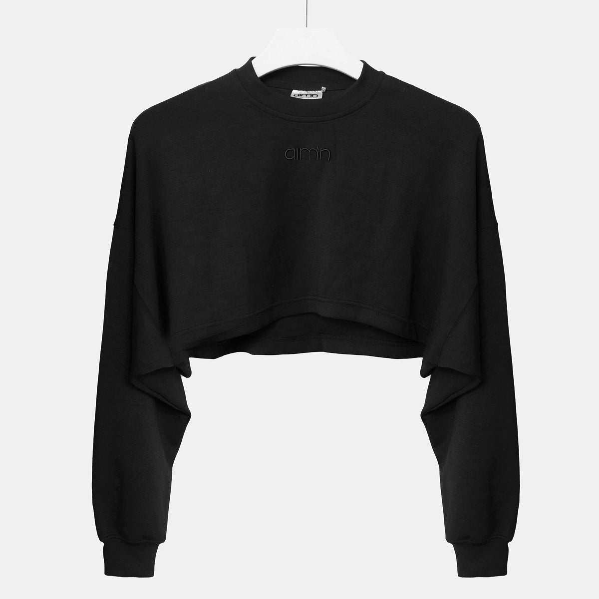Swedish AIMN round neck pullover thick cotton T-shirt women's sports quick drying yoga short sleeved top