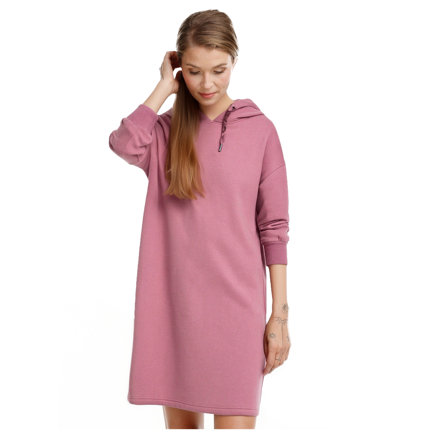 Alife\u0026Kikin/Alef\u0026Kiki Foreign Trade Medium and Long Hooded Hoodie Women's Casual Loose Thin Velvet Hoodie