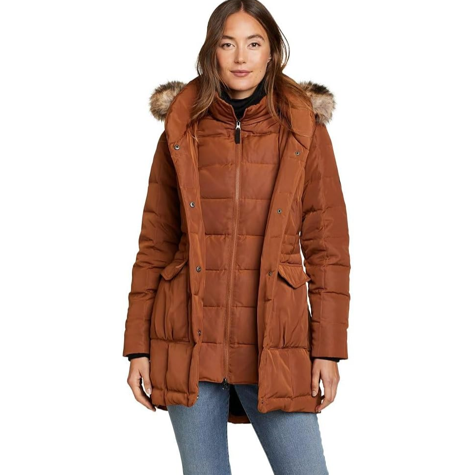 Eddie Bauer, broken code clearance, women's outdoor down jacket, parka coat, 650 puffs, waterproof