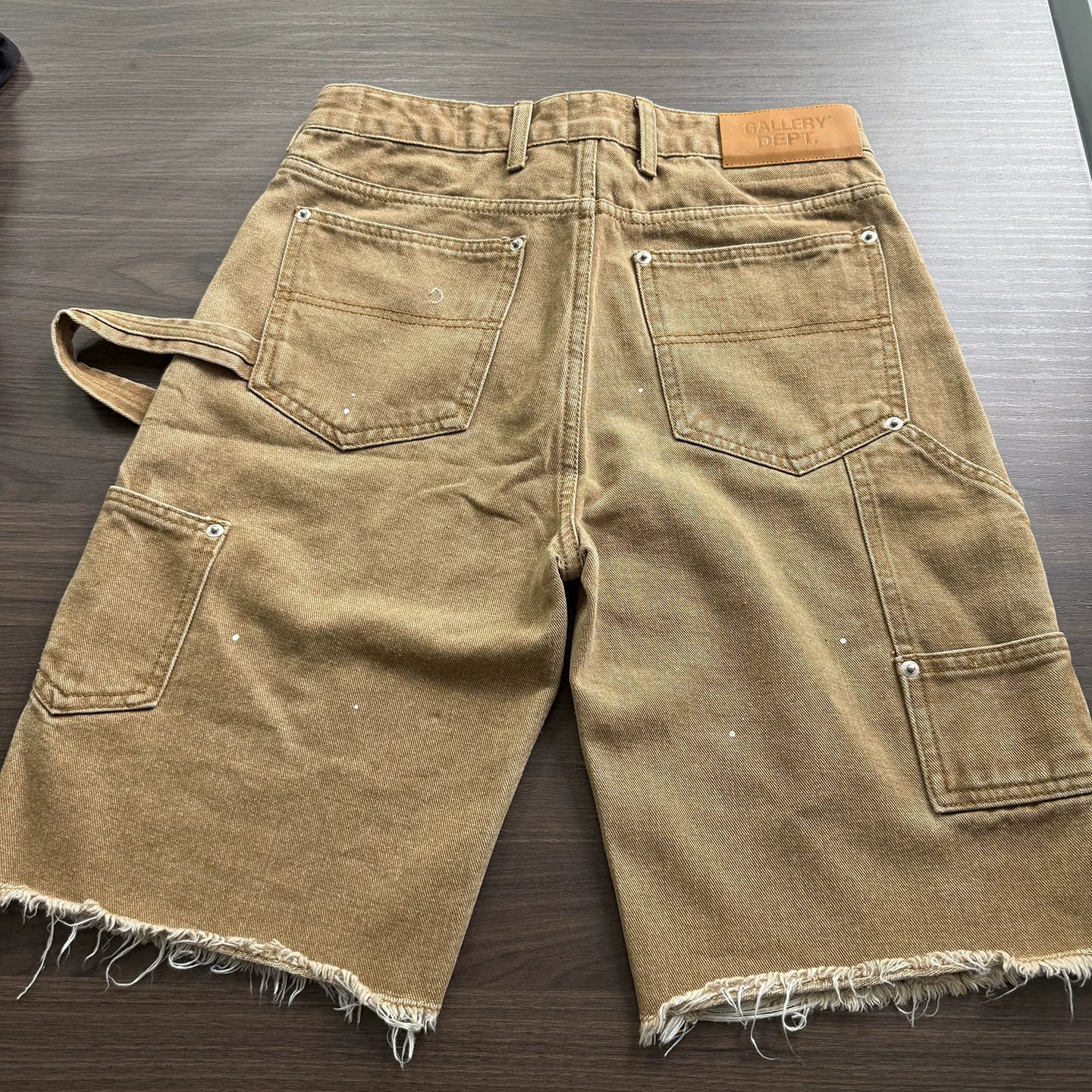 Gallery Dept American workwear denim shorts men's and women's loose straight leg five quarter pants with burrs and rivets casual pants