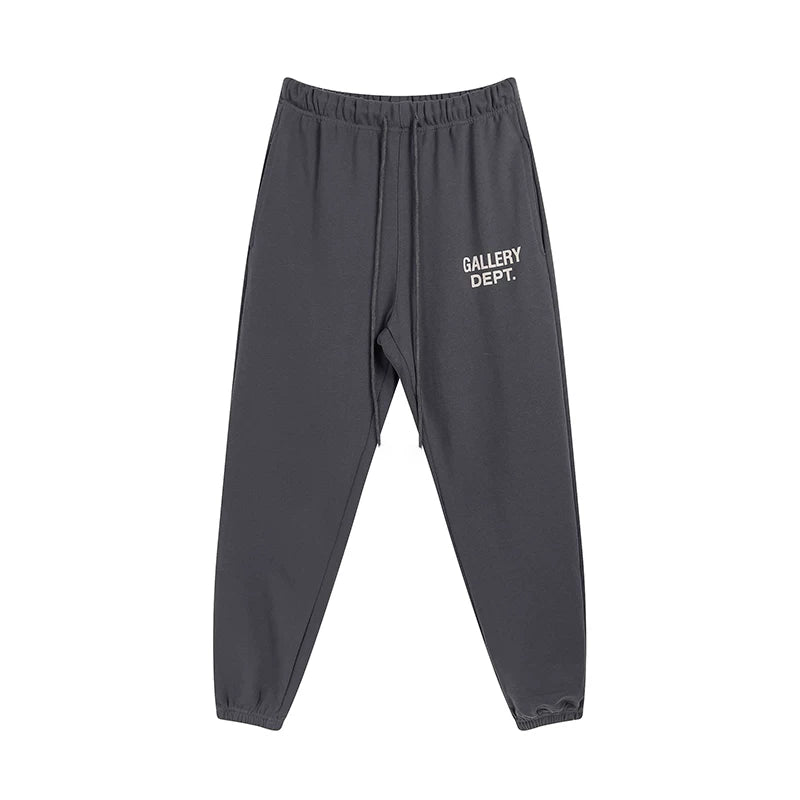 GALLERY DEPT basic letter print logo drawstring trousers pure cotton cuff casual trousers unisex sweatpants