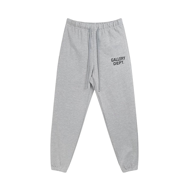 GALLERY DEPT basic letter print logo drawstring trousers pure cotton cuff casual trousers unisex sweatpants