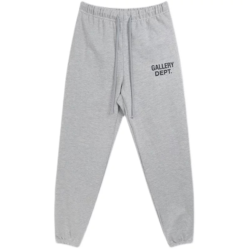 GALLERY DEPT basic letter print logo drawstring trousers pure cotton cuff casual trousers unisex sweatpants