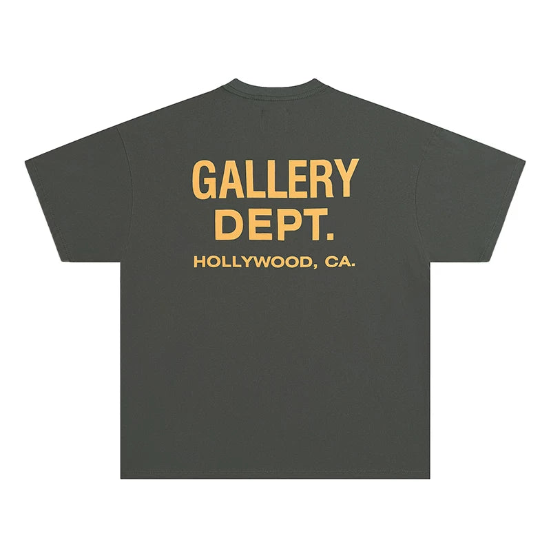 GALLERY DEPT trendy short sleeved T-shirt with letter printing, pure cotton couple style, 2023 spring new product