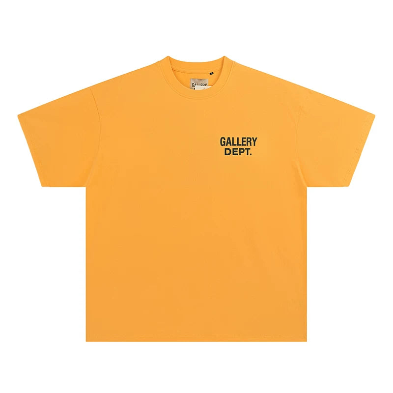 GALLERY DEPT trendy short sleeved T-shirt with letter printing, pure cotton couple style, 2023 spring new product