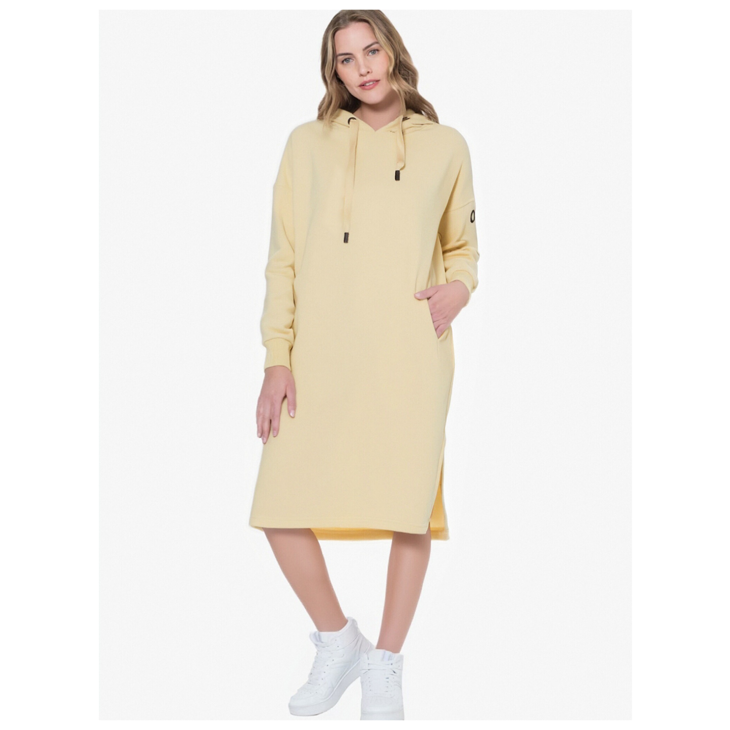 Alife\u0026Kikin/Alef\u0026Kiki Foreign Trade Medium and Long Hooded Hoodie Women's Casual Loose Thin Velvet Hoodie