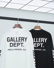 Gallery Dept letter printed logo high street trendy waffle grid long sleeved T-shirt autumn loose base shirt