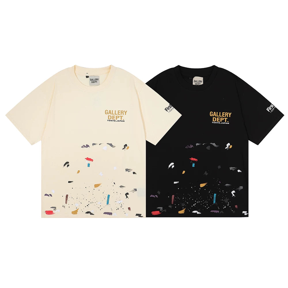 GALLERY DEPT TOKYO JAPAN Inkjet Printed T-shirt Summer Loose Casual Men and Women Couple Short Sleeves