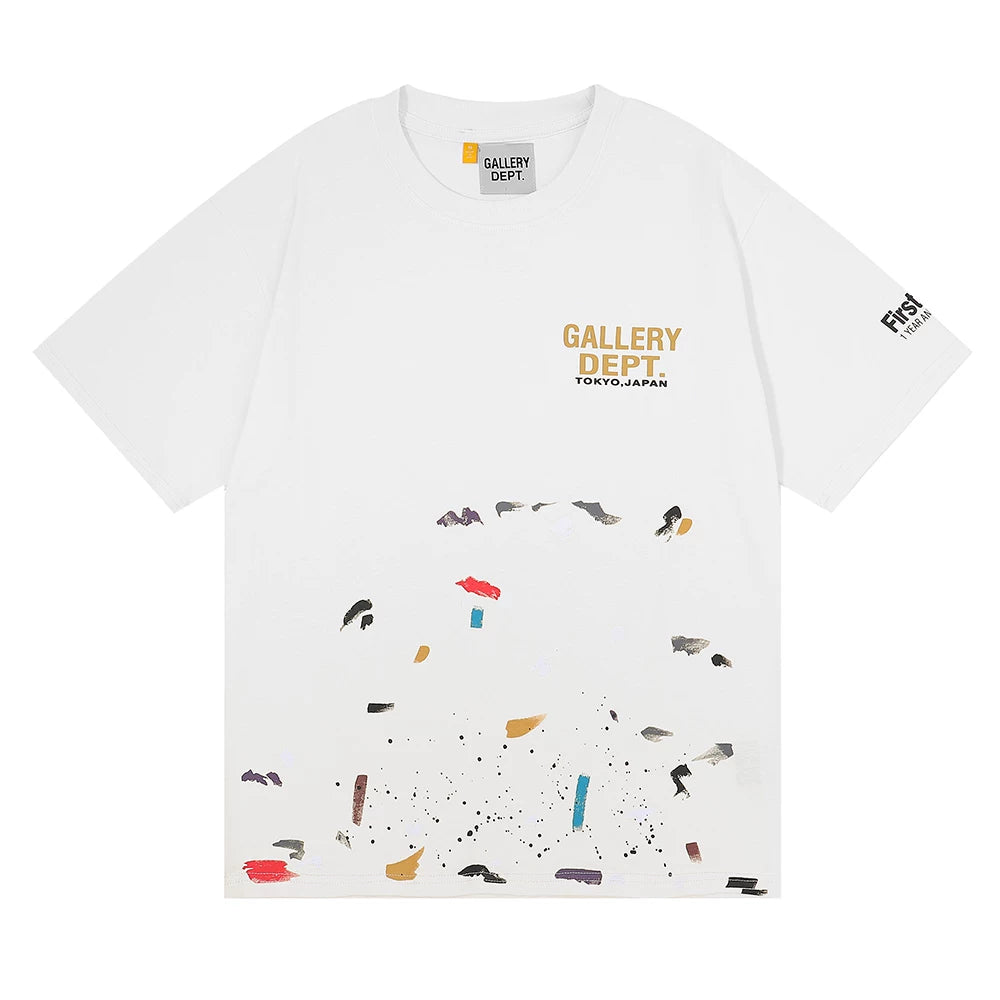 GALLERY DEPT TOKYO JAPAN Inkjet Printed T-shirt Summer Loose Casual Men and Women Couple Short Sleeves