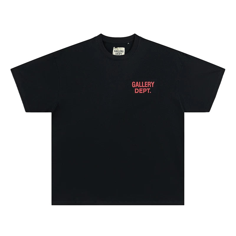GALLERY DEPT trendy short sleeved T-shirt with letter printing, pure cotton couple style, 2023 spring new product