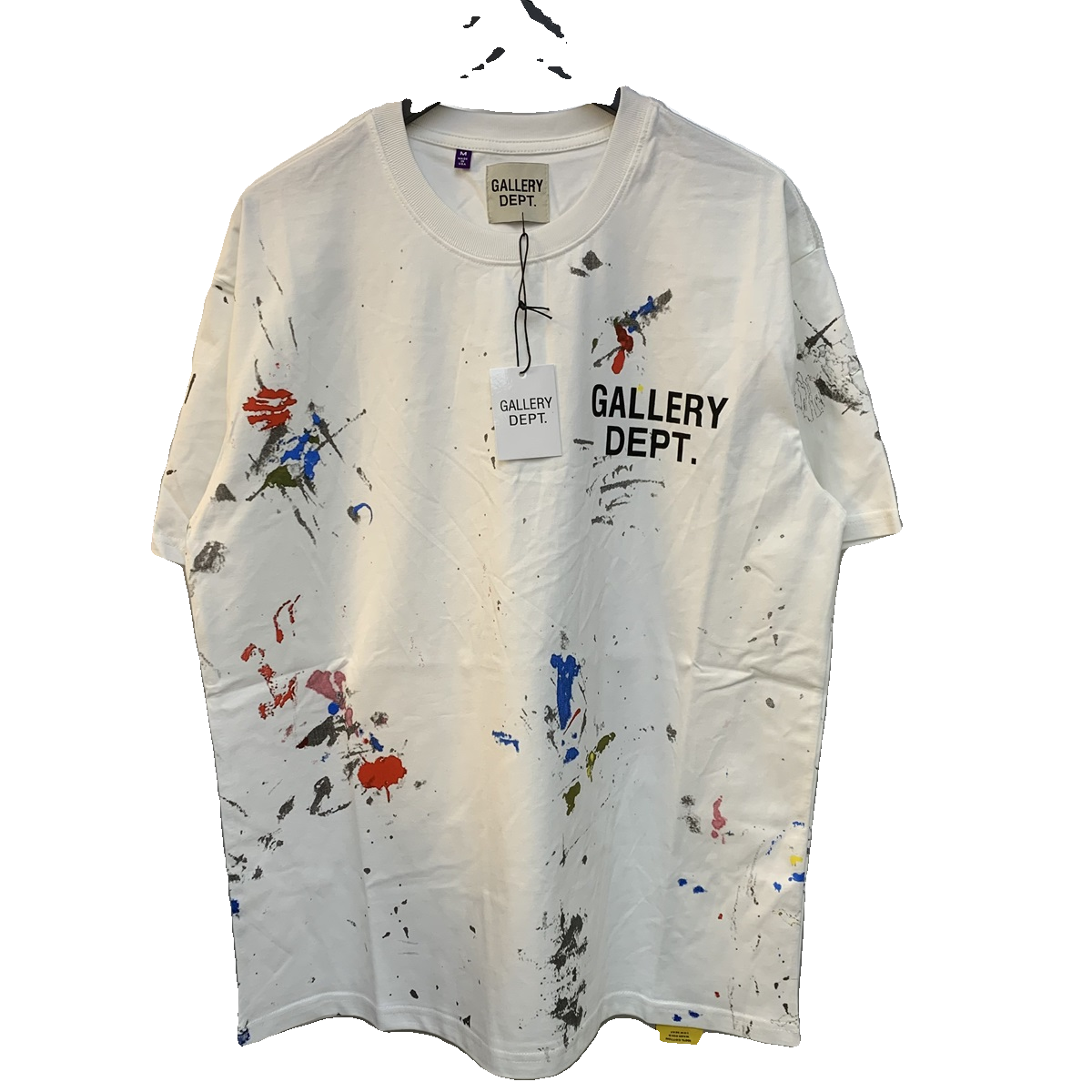 Gallery Depot PAINT SHOP SOUVENIR TEE New Ink Splash Printed Cotton Short sleeved T-shirt
