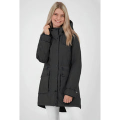 Alife\u0026Kickin Hooded Pike Jacket Women's Spring and Autumn Outdoor Windproof Waist Mid length Casual Jacket