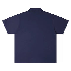 Gallery Depot Classic Basic Letter LOGO Slogan Printed Polo Shirt Men's and Women's Loose Short sleeved T-shirt