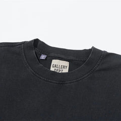 Gallery Depot American High Street Letter Printed Loose Hip Hop Men's and Women's Loose Vintage Short sleeved T-shirt Trendy