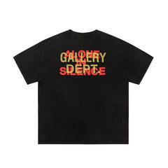GALLERY DEPT Retro T-shirt Summer Pure Cotton Short Sleeve Vintage Portrait Printed High Street Trendy Brand Round Neck Shirt
