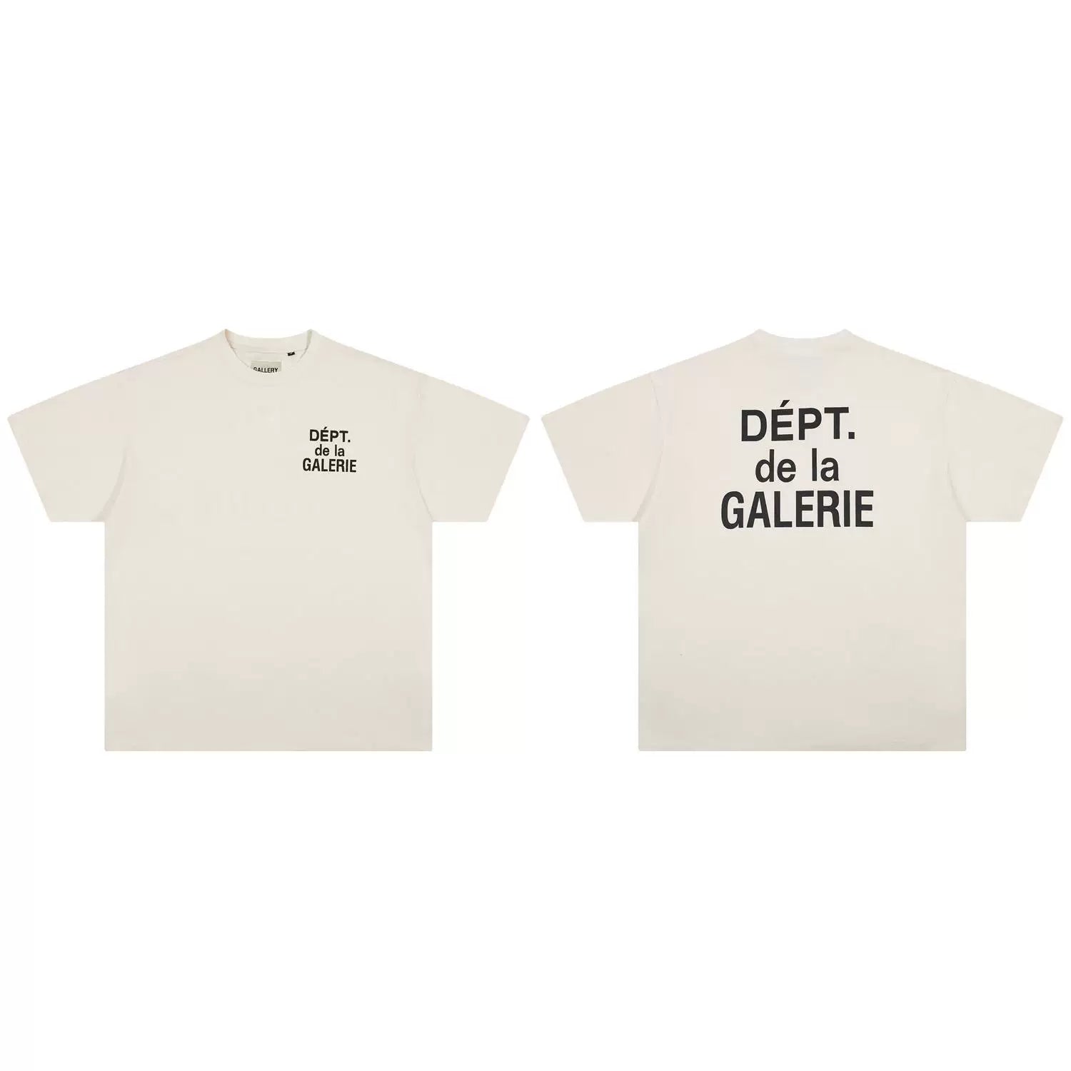 GALLERY DEPT Classic New Color Scheme French Letter LOGO Slogan Pure Cotton Round Neck Men's and Women's Short sleeved T-shirt