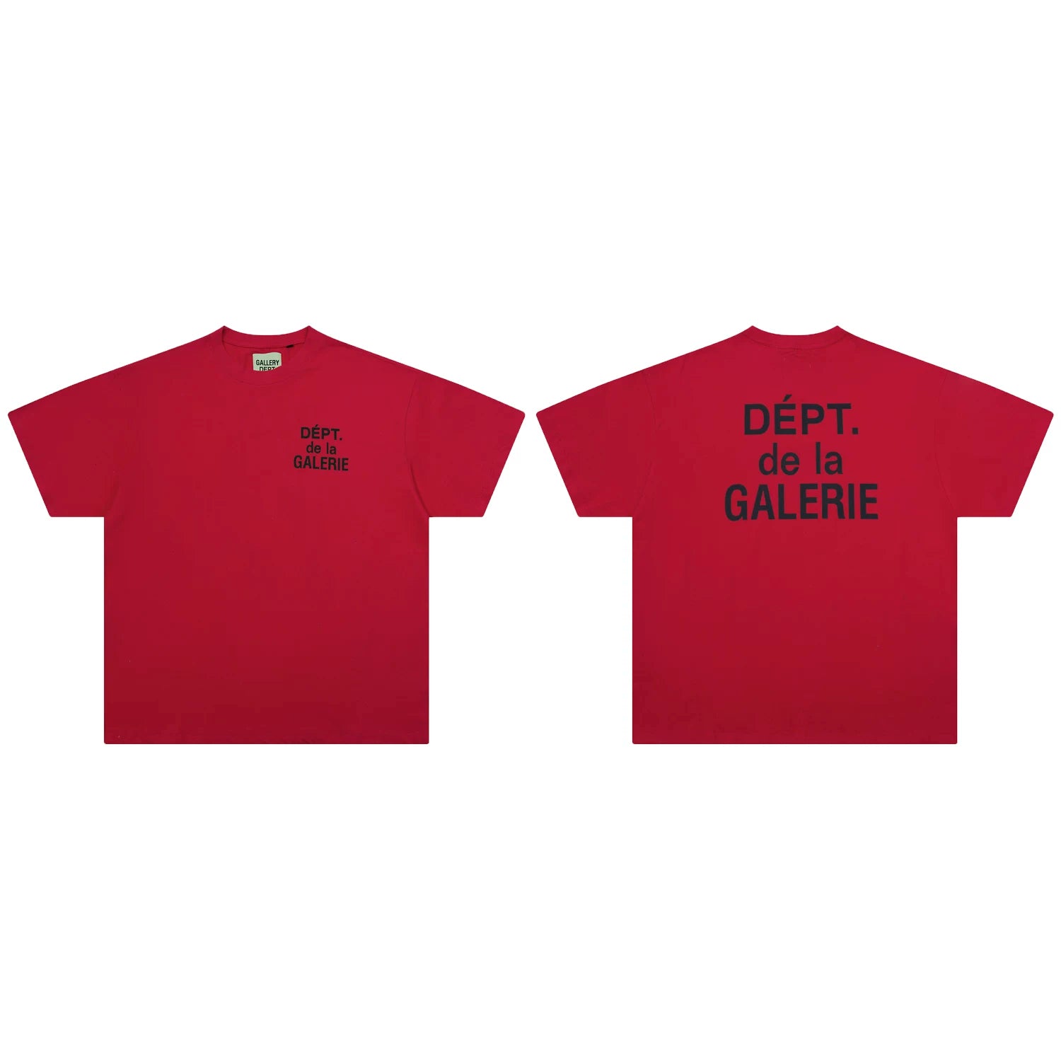 GALLERY DEPT Classic New Color Scheme French Letter LOGO Slogan Pure Cotton Round Neck Men's and Women's Short sleeved T-shirt