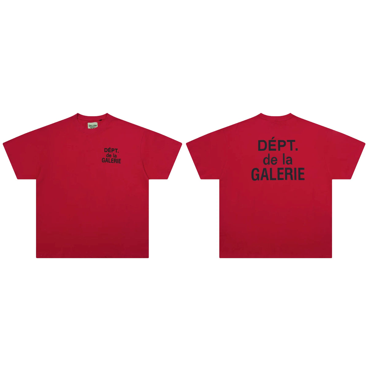 GALLERY DEPT Classic New Color Scheme French Letter LOGO Slogan Pure Cotton Round Neck Men's and Women's Short sleeved T-shirt