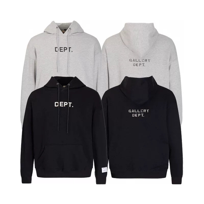 Meichao Gallery Depot new vintage letter logo printed hoodie for men and women, versatile casual hooded sweatshirt